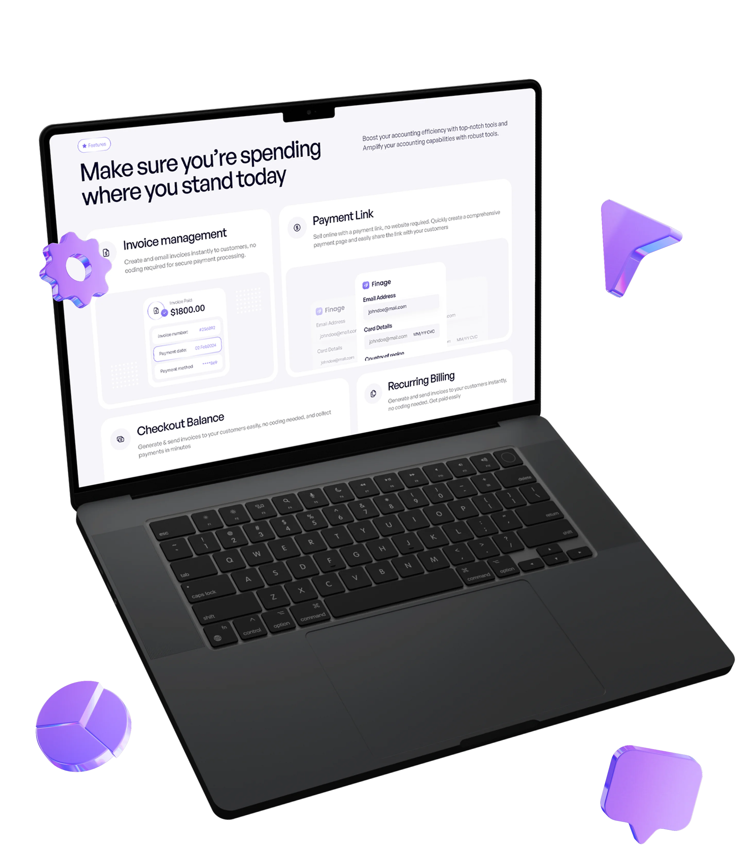 Finage Features - Invoice, Payment, Billing